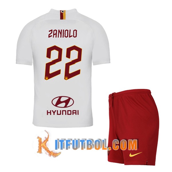 Camisetas Futbol AS Roma (ZANIOLO 22) Ninos Segunda 19/20