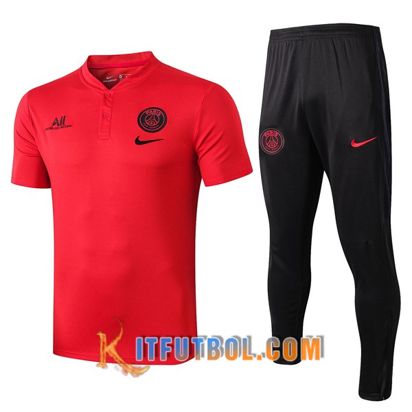 Nueva Polo Futbol Paris PSG ALL + Pantalones Roja 19/20