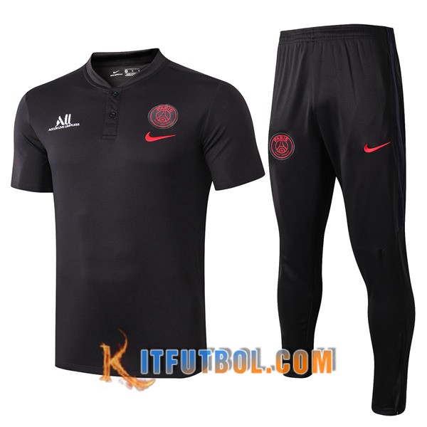 Nueva Polo Futbol Paris PSG ALL + Pantalones Negro 19/20