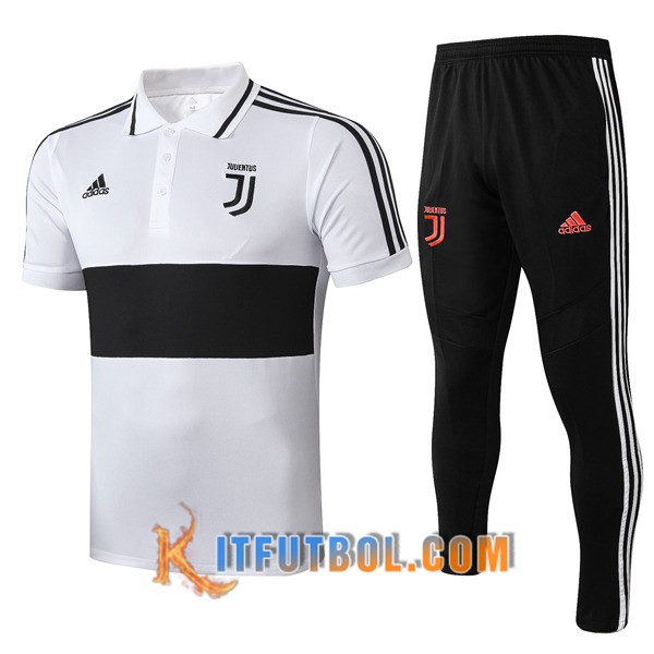 Nueva Polo Futbol Juventus + Pantalones Blanco Negro 19/20