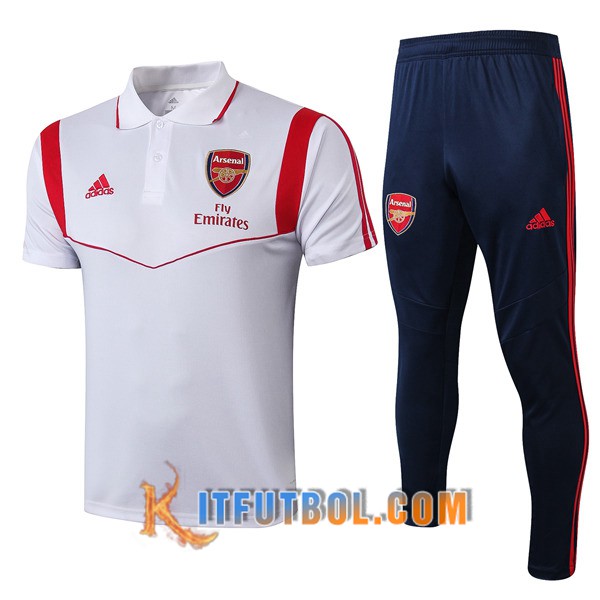 Nueva Polo Futbol Arsenal + Pantalones Blanco 19/20