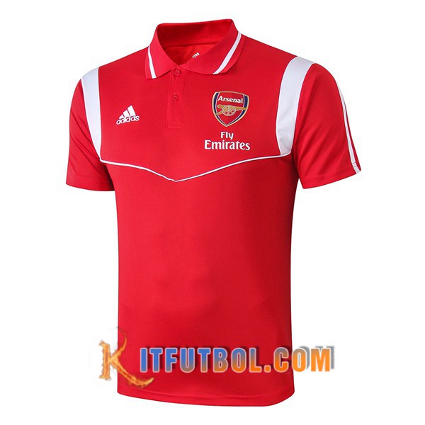 Nueva Polo Futbol Arsenal Roja Blanco 19/20