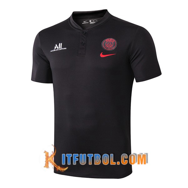 Nueva Polo Futbol Paris PSG ALL Negro 19/20