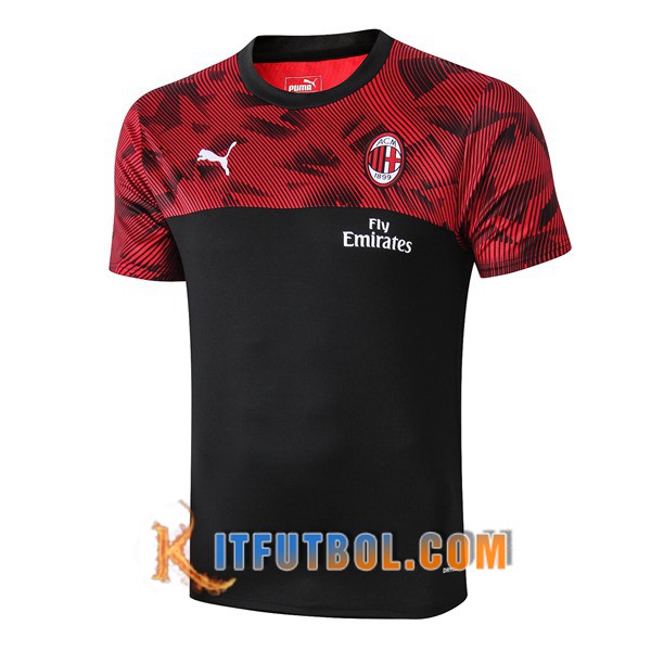 Camiseta Entrenamiento Milan AC Negro Roja 19/20