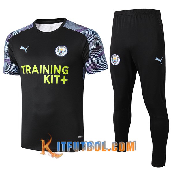 Camiseta Entrenamiento Manchester City + Pantalones Negro 19/20