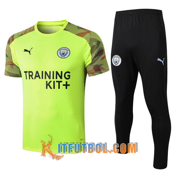 Camiseta Entrenamiento Manchester City + Pantalones Verde 19/20