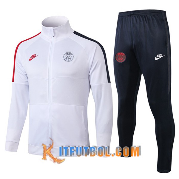 Nueva Chandal Futbol - Chaqueta + Pantalones PSG NIKE Blanco Negro Roja 19/20