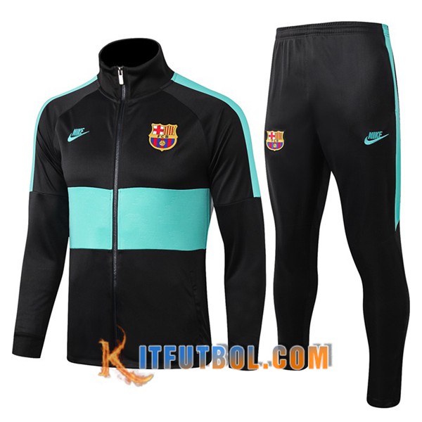 Nueva Chandal Futbol - Chaqueta + Pantalones FC Barcelona Negro Verde 19/20