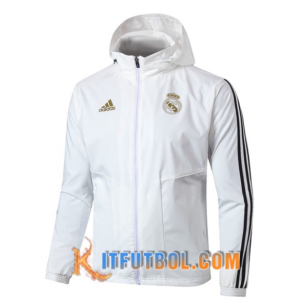 Nueva Chaqueta Futbol Rompevientos Real Madrid Blanco 19/20