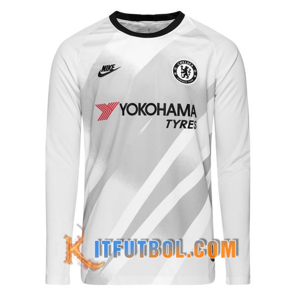 Camisetas Futbol FC Chelsea Portero Manga Larga Blanco 19/20