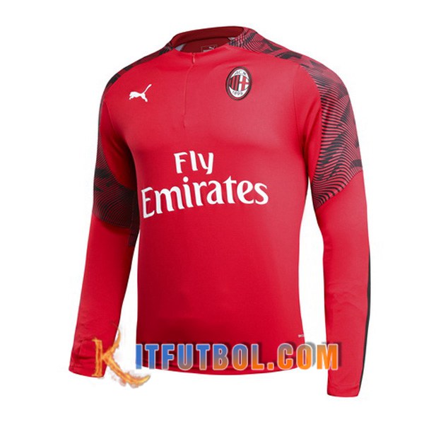 Nueva Entrenamiento Sudadera Milan AC Roja 19/20