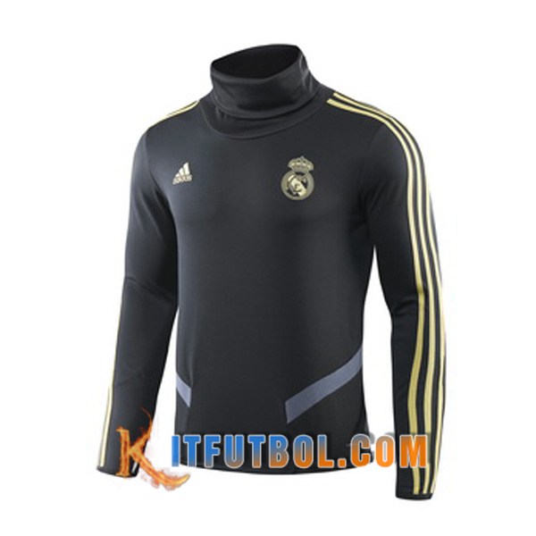 Nueva Entrenamiento Sudadera Real Madrid Negro 19/20