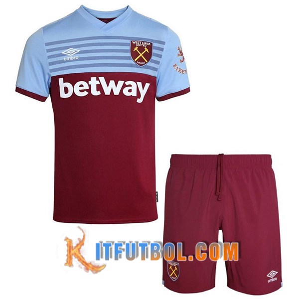 Camisetas Personalizadas Futbol West Ham Ninos Primera 19/20