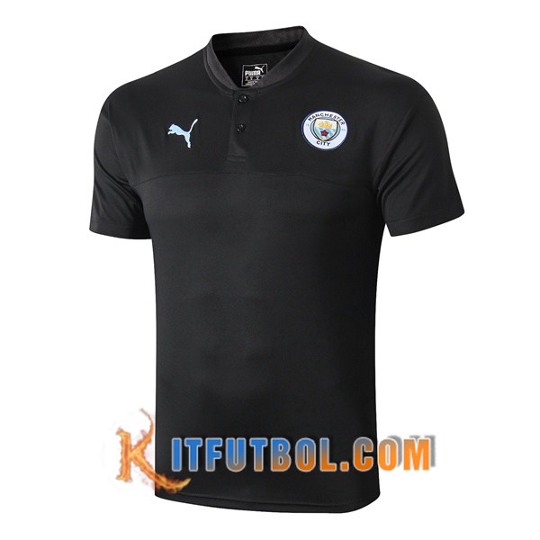 Nueva Polo Futbol Manchester City Negro 19/20