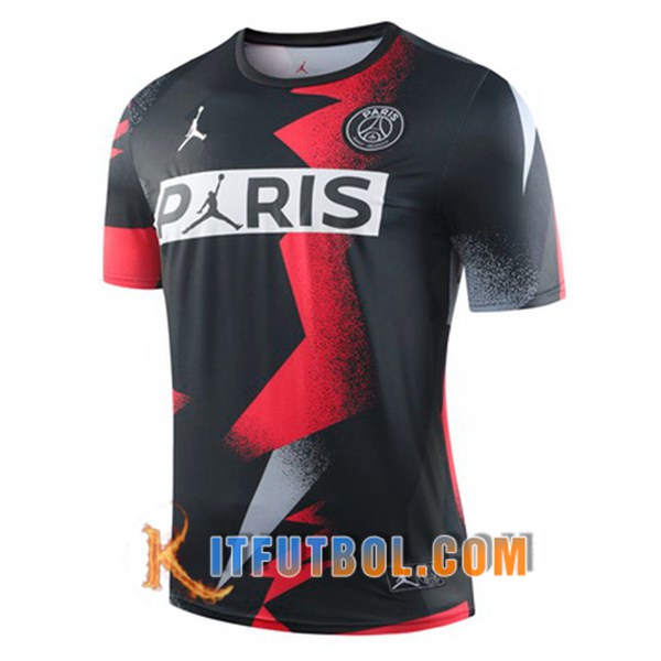 Camiseta Entrenamiento PSG Jordan Negro Roja 19/20