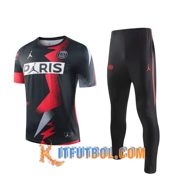 Camiseta Entrenamiento PSG Jordan + Pantalones Negro Roja 19/20