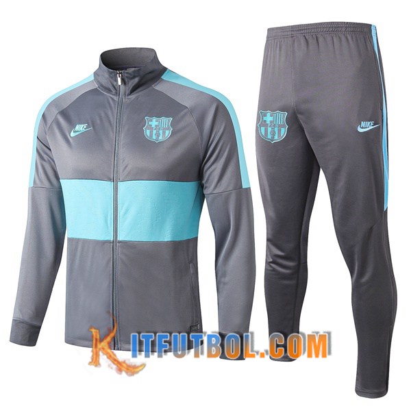 Nueva Chandal Futbol - Chaqueta + Pantalones FC Barcelona Verde Gris Claro 19/20