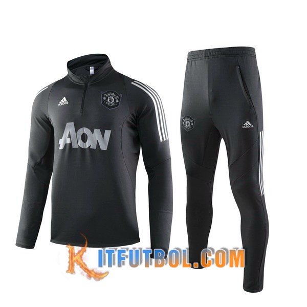 Nueva Chandal Futbol + Pantalones Manchester United Negro 19/20