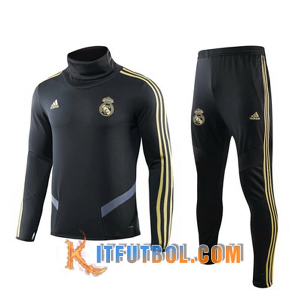 Nueva Chandal Futbol + Pantalones Real Madrid Negro 19/20