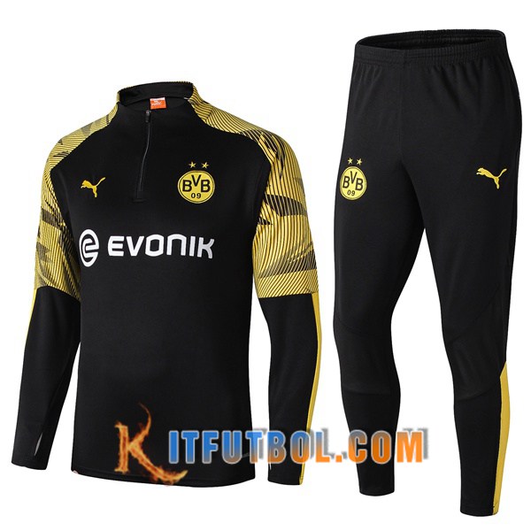 Nueva Chandal Futbol + Pantalones Dortmund BVB Negro Amarillo 19/20