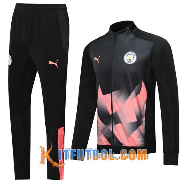 Nueva Chandal Futbol - Chaqueta + Pantalones Manchester City Negro Rosa 19/20