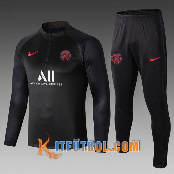 Nueva Chandal Futbol PSG All Ninos Negro 19/20
