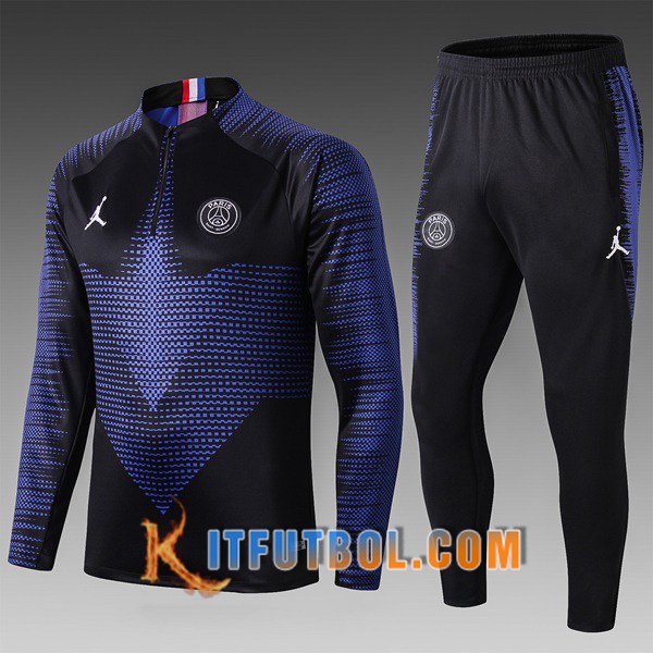 Nueva Chandal Futbol PSG All Ninos Negro Azul 19/20