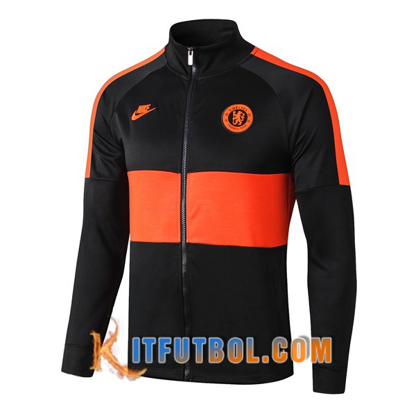 Nueva Chaqueta Futbol FC Chelsea Negro Naranja 19/20