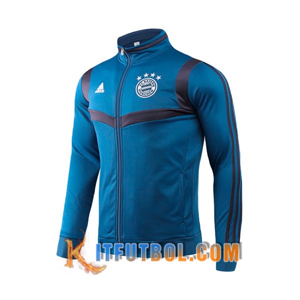 Nueva Chaqueta Futbol Bayern Munich Azul Royal Cuello Alto 19/20