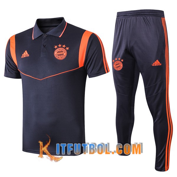 Nueva Polo Futbol Bayern Munich + Pantalones Naranja 19/20