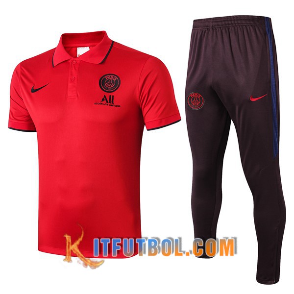 Nueva Polo Futbol Paris PSG ALL NIKE + Pantalones Roja 19/20