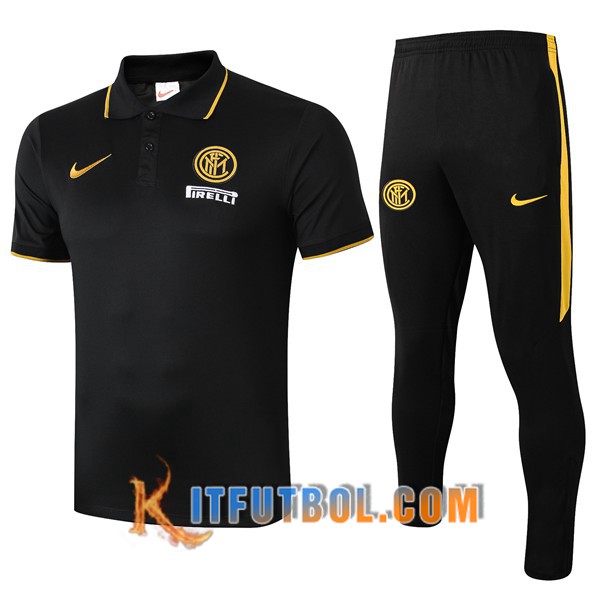 Nueva Polo Futbol Inter Milan + Pantalones Negro 19/20