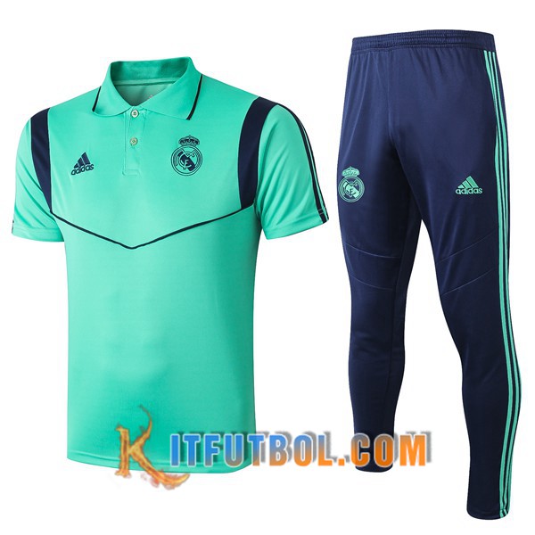 Nueva Polo Futbol Real Madrid + Pantalones Verde 19/20