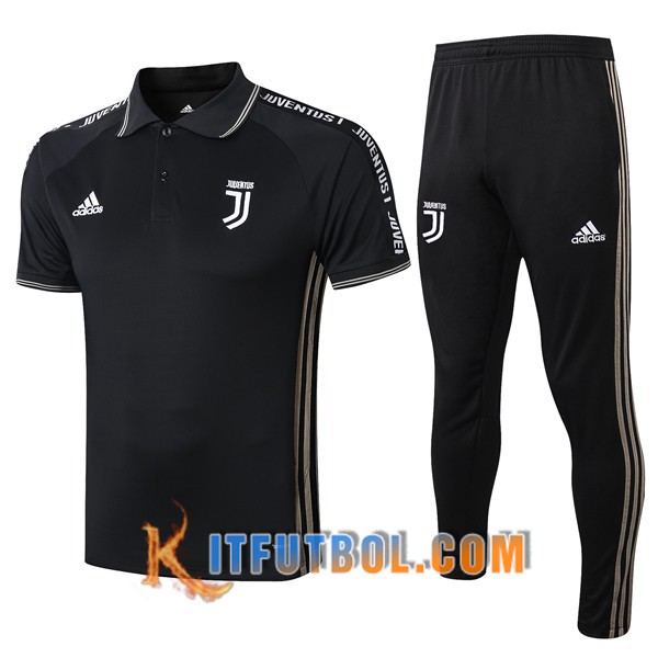 Nueva Polo Futbol Juventus + Pantalones Negro 19/20