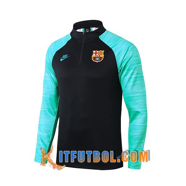 Nueva Entrenamiento Sudadera FC Barcelona Beko Verde Negro 19/20