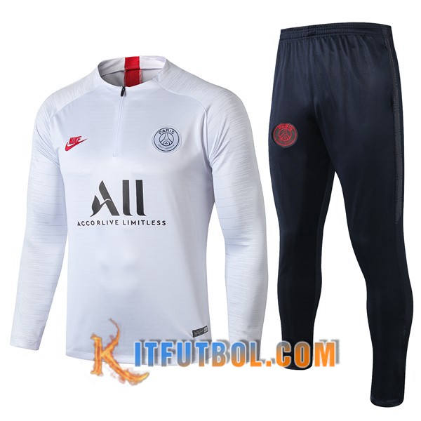 Nueva Chandal Futbol + Pantalones Paris PSG ALL Blanco 19/20