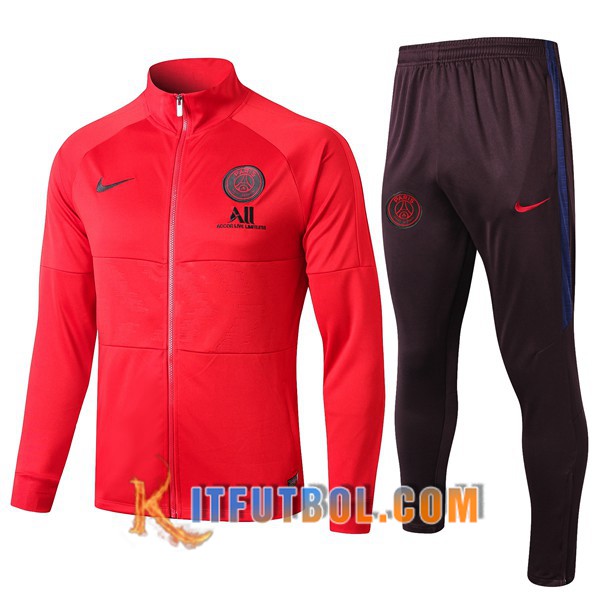 Nueva Chandal Futbol - Chaqueta + Pantalones Paris PSG NIKE ALL Roja 19/20