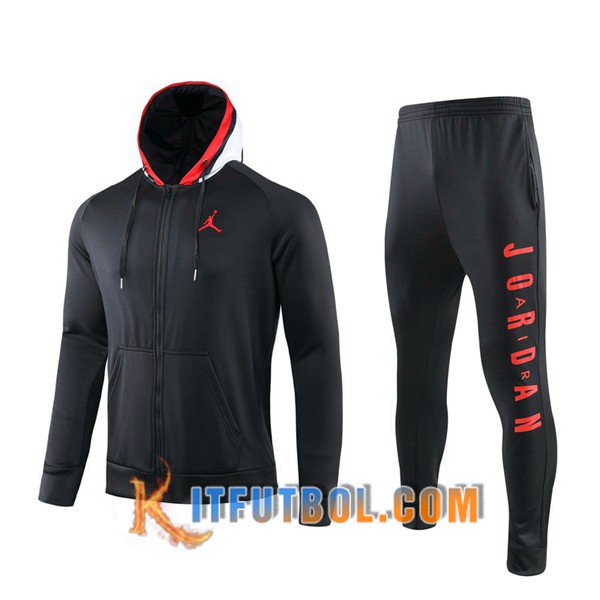 Nueva Chandal Futbol - Sudadera con capucha + Pantalones Pairis PSG Jordan Negro 19/20