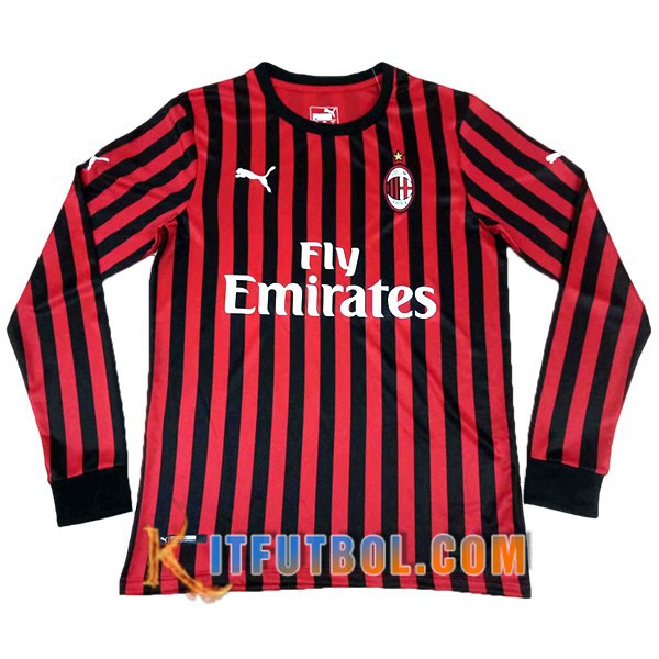 Camisetas Futbol Milan AC Primera Manga Larga 19/20