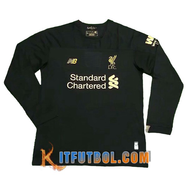 Camisetas Futbol FC Liverpool Portero Manga Larga Negro 19/20