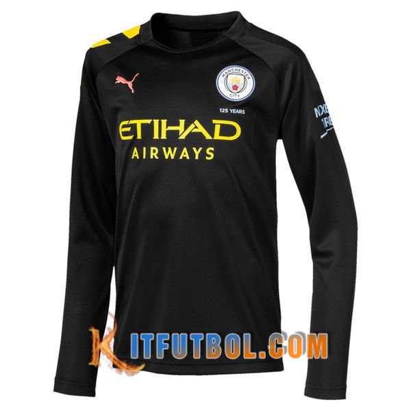 Camisetas Futbol Manchester City Segunda Manga Larga 19/20