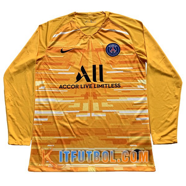 Camisetas Futbol Paris PSG Portero Manga Larga Amarillo 19/20