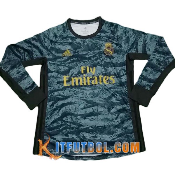 Camisetas Futbol Real Madrid Portero Manga Larga Gris 19/20