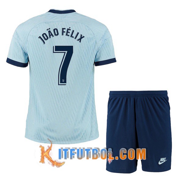 Camisetas Futbol Atletico Madrid (JOAO FELIX 7) Ninos Tercera 19/20