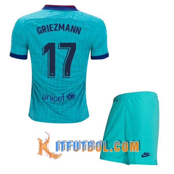 Camisetas Futbol FC Barcelona (GRIEZMANN 17) Ninos Tercera 19/20