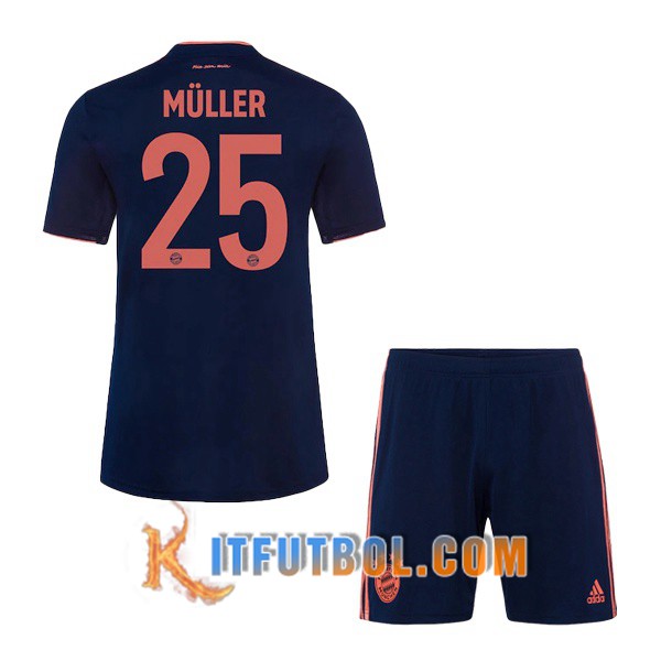 Camisetas Futbol Bayern Munich (MULLER 25) Ninos Tercera 19/20