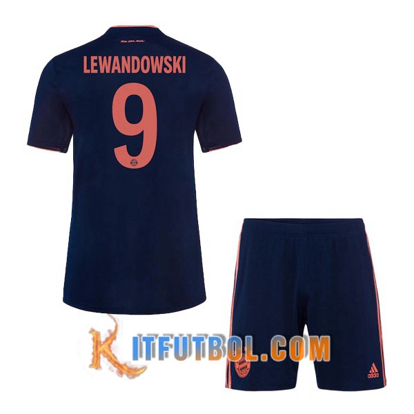 Camisetas Futbol Bayern Munich (LEWANDOWSKI 9) Ninos Tercera 19/20