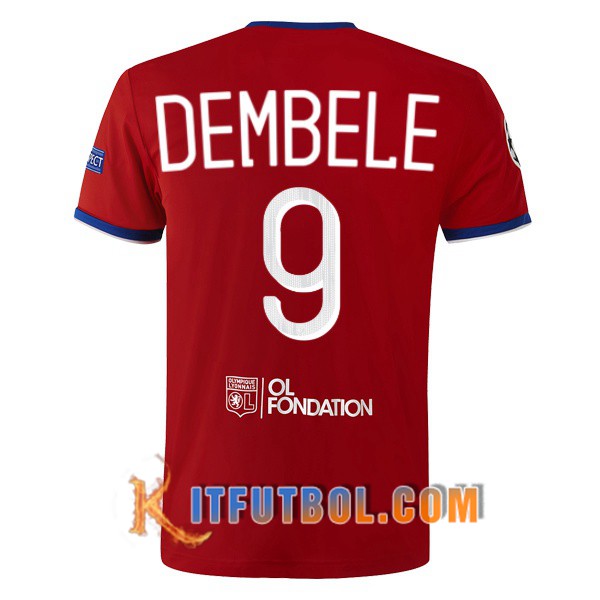 Camisetas Futbol Lyon OL (DEMBELE 9) Tercera 19/20