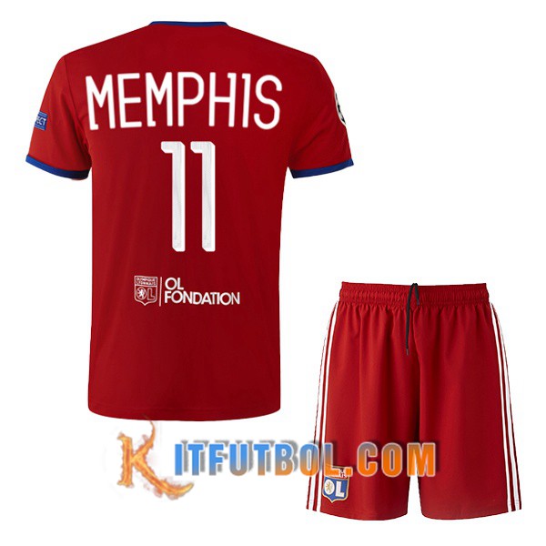 Camisetas Futbol Lyon OL (MEMPHIS 11) Ninos Tercera 19/20