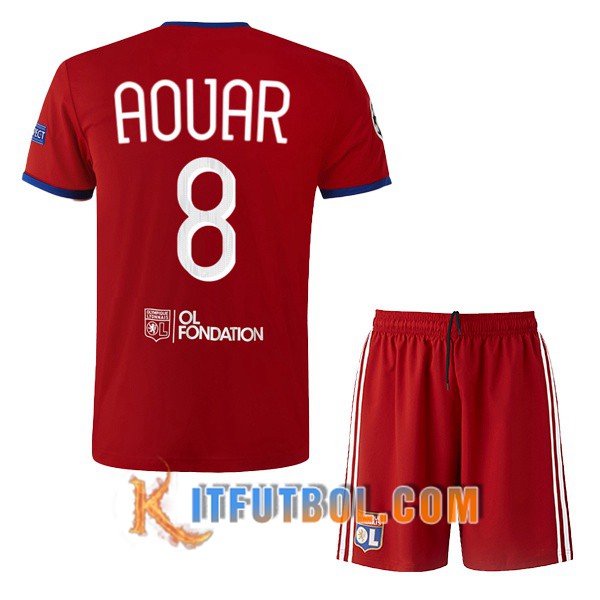 Camisetas Futbol Lyon OL (AOUAR 8) Ninos Tercera 19/20